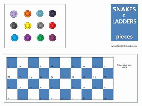 Snakes and Ladders Board Game inside page