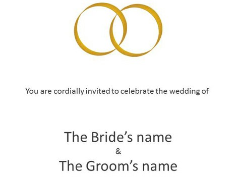 Bold Wedding Invitations inside page
