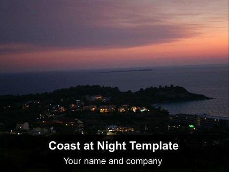 Coast at Night Template