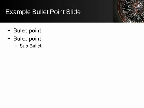 Car Wheel PowerPoint Template inside page