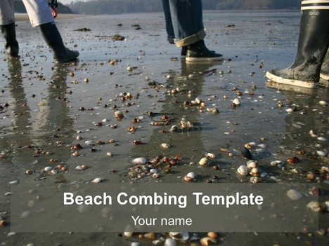 Beachcombing Background Template