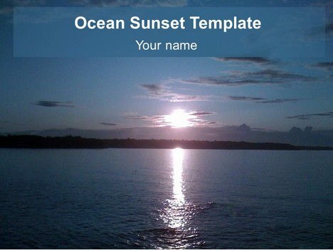 Ocean Sunset Background Template