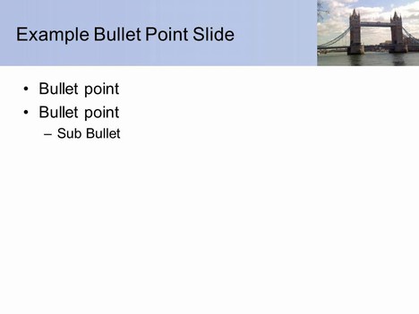 London Tower Bridge Template inside page