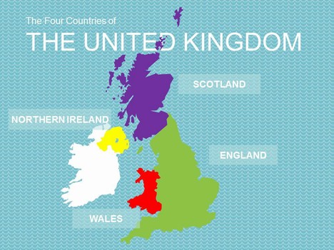 Map of the United Kingdom Template inside page