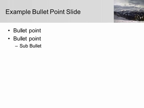 Mountain View Template inside page