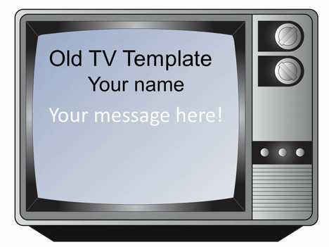 Old Fashioned Television Set Template