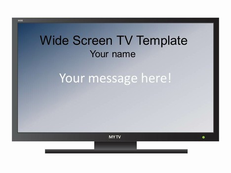 Widescreen Televison Set Template