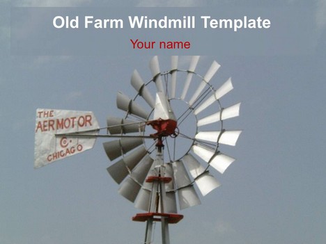 old farm windmill template powerpoint_1