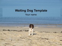 Waiting Dog PowerPoint Template thumbnail