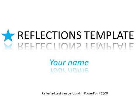 Reflection Template