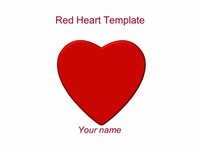 Red Hearts PowerPoint Template thumbnail