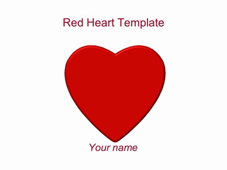 red hearts powerpoint template