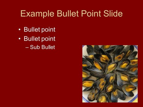 Mussel PowerPoint Template inside page