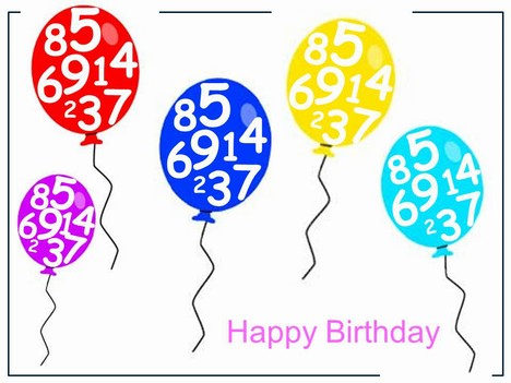 Number Birthday Balloons