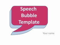 Speech Bubble Template