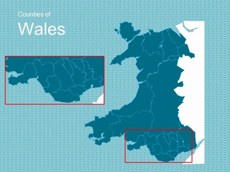 Map of Wales