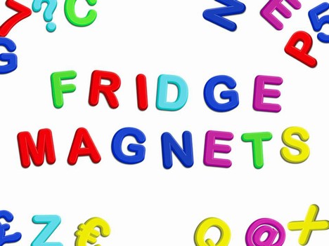 Fridge Magnet PowerPoint Template with Extra Characters