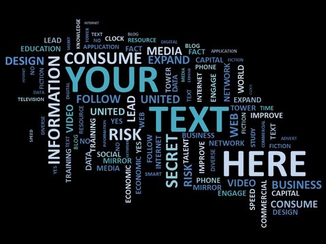 Black Word Cloud Powerpoint Template