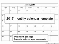 Free 2017 Monthly Calendar Powerpoint Template thumbnail