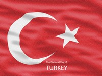 Turkey Flag PowerPoint Template thumbnail