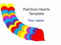 Rainbow Hearts Template
