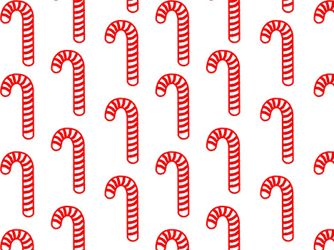 Candy Cane Wrapping Paper inside page