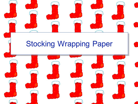 Christmas Stocking Wrapping Paper Template
