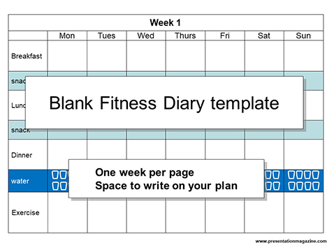 Blank Fitness Diary