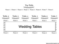 Wedding Tables Template