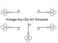 Vintage Key Clip Art Template