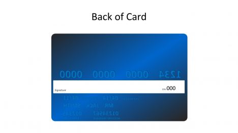 Blue Credit Card Template inside page