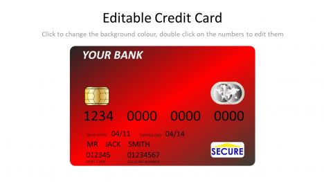 Red Credit Card Template