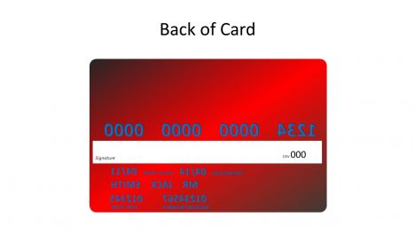 Red Credit Card Template inside page