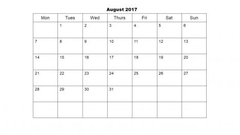 Academic Calendar 2017 PowerPoint Template inside page