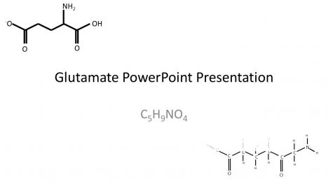 Glutamate Molecule PowerPoint Template