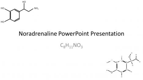 Noradrenaline Molecule PowerPoint Template