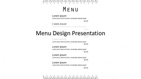 Portrait Menu Design PowerPoint Template