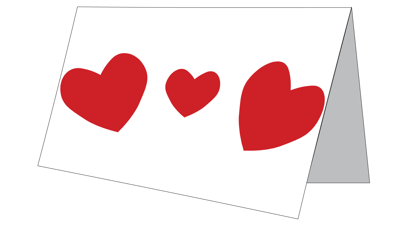 Red Hearts Card