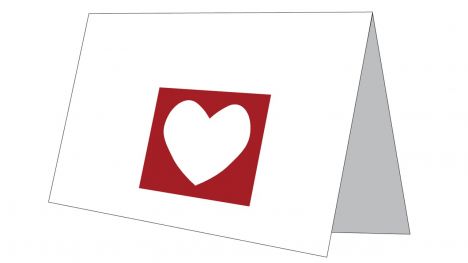 Red Heart Template Card