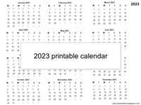 Free 2023 Printable Calendar Template thumbnail
