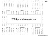 Free 2024 Printable Calendar Template thumbnail