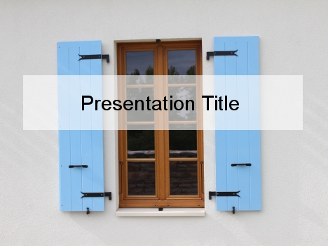 Blue Shutter PowerPoint Template