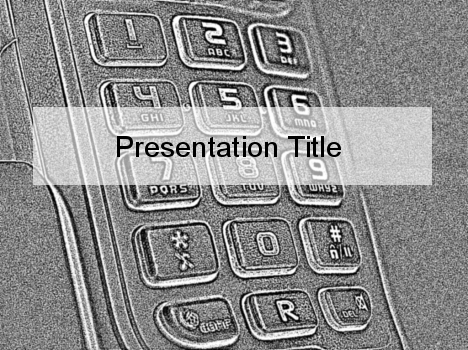 Grey Phone Sketch  PowerPoint Template