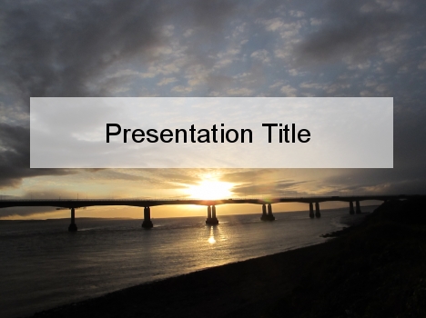 Sunset Bridge PowerPoint Template