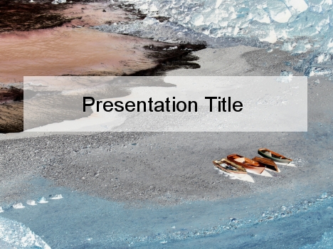 Canoeing in Winter PowerPoint Template