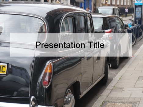 Black Taxi Cab PowerPoint Template