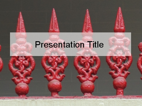 Red Ornate Railing Template