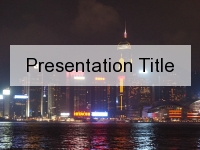 Hong Kong at Night PowerPoint Template