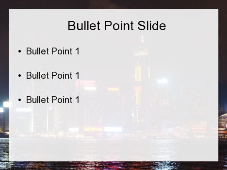 Hong Kong at Night PowerPoint Template inside page