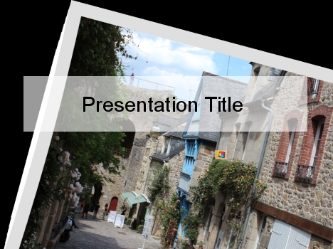 French Street Postcard PowerPoint Template